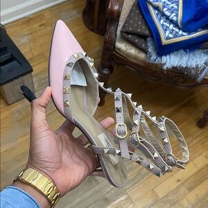 Valentino Pink Studded Heels